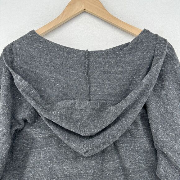 ALTERNATIVE Hoodie Womens L EARTH Sweatshirt Marled Elbow Sleeve Pullover Gray - Picture 4 of 12